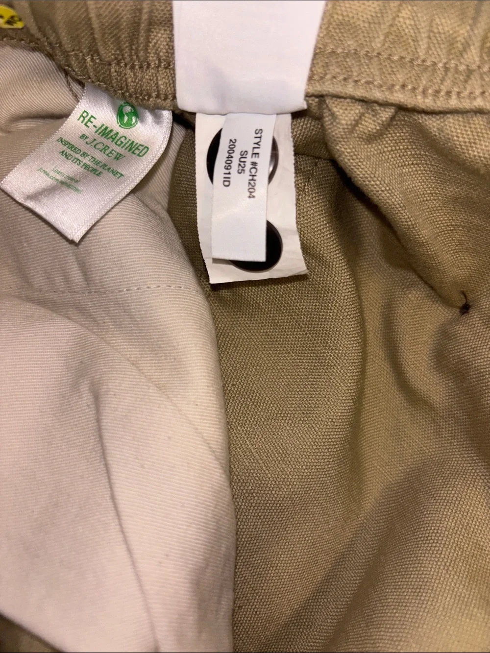J Crew Pier Khaki Shorts linen cotton blend 5.5” New NWOT L